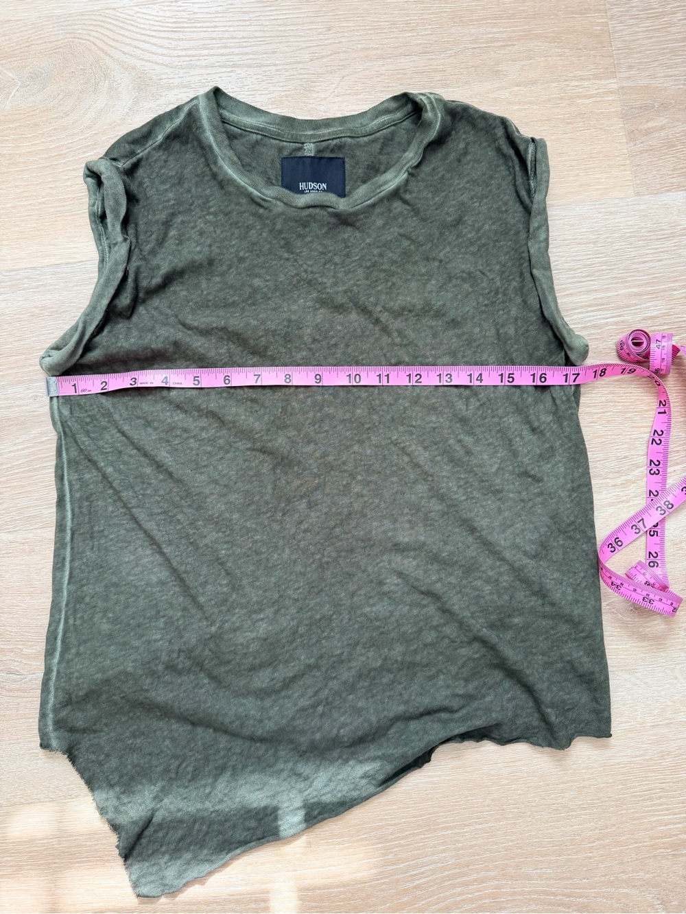NWOT NEW Hudson Roll Sleeve Tank Top Dark Forest Cotton Linen Blend S Peru - Picture 9 of 10